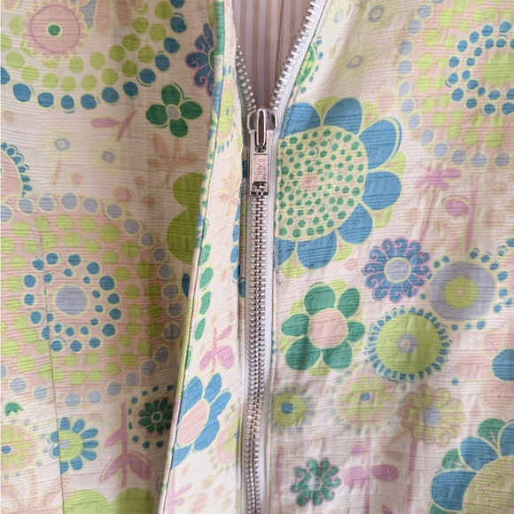 Vintage Marc Jacobs Mod Green Floral Pattern Trench Coat - Picture 3 of 8